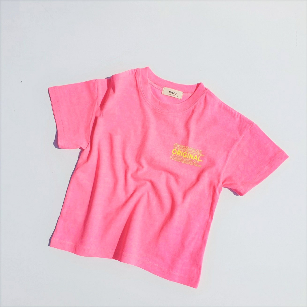 반팔 티셔츠 핑크 색상 이미지-S1L18